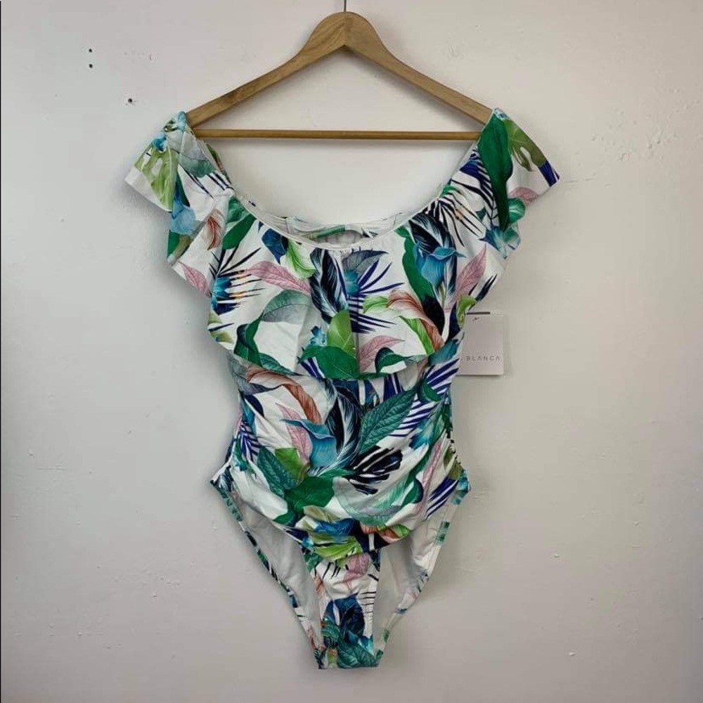 NWT la Blanca tropical one piece swimsuit